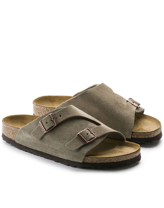 Zürich Suede Leather Sandal - Taupe